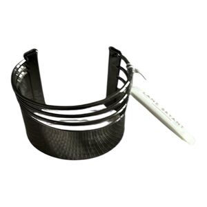 NWT Lane Bryant Chic Black Metal Cuff Bracelet, Rt $29
